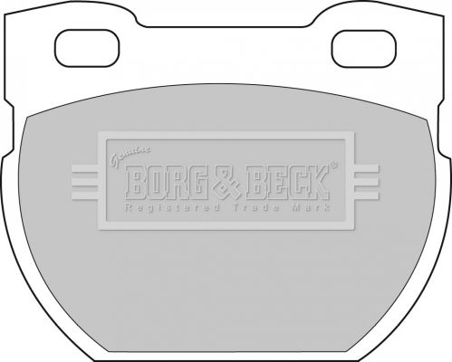 BORG & BECK stabdžių trinkelių rinkinys, diskinis stabdys BBP1250